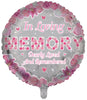 In Loving Memory Pink Round Remembrance Balloon