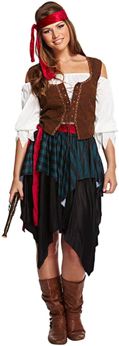 Lady Caribbean Pirate Adult Fancy Dress Costume