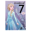 Age Sensational 7 Frozen 2 Birthday Card with Fun Frozen Activity Inside