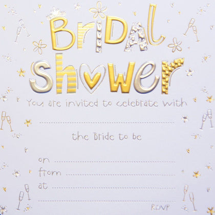Pack of 10 Luxury Bridal Shower Invitation Card Sheets