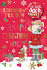 Especially For You Gold Foil Finished Open Christmas Card with Badge