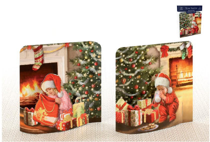 Pack of 10 Special Fold Christmas Evening Design Greeting Cards