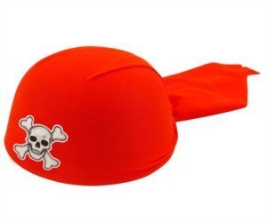 Red Pirate Bandana Hat Adult
