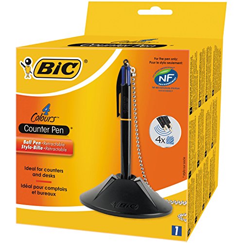 BIC 4 Colours Counter Pen Ballpoint Pen Blue 1 Box
