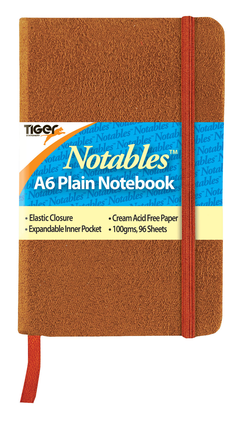 A6 Suede Effect Notables Plain Notebook