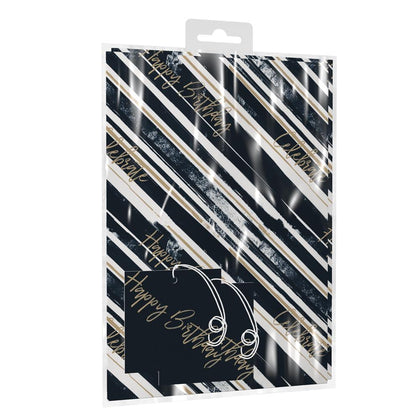 Navy Text Design Gift warpping Paper