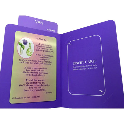 A Nan Is....Wallet Card (Sentimental Keepsake Wallet / Purse Card)