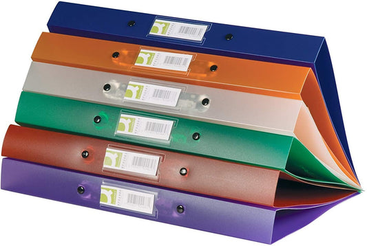Q-Connect 2 Ring Binder Frosted A4 Assorted (Pack of 12) KF02488