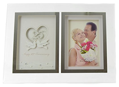 Reflection Sentiment Photo Frame with Verse Silver 25th Anniversary