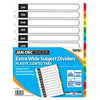 A4 Extra Wide Jan-Dec Subject Dividers with Plastic Coated Tabs