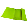 Janrax A4 Green Laminated Card 3 Flap Folder with Elastic Closure