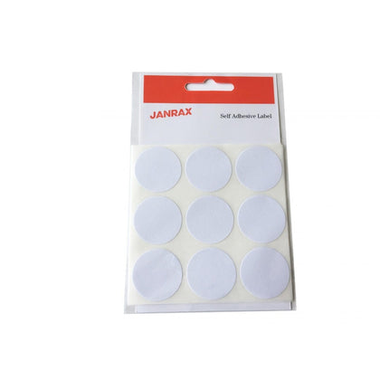 Pack of 72 White 29mm Round Labels - Stickers