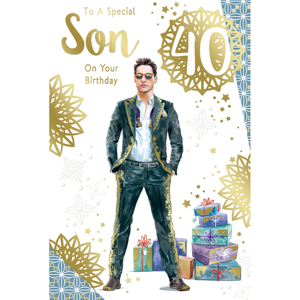 To a Special Son On Your 40th Birthday Celebrity Style Greeting Card