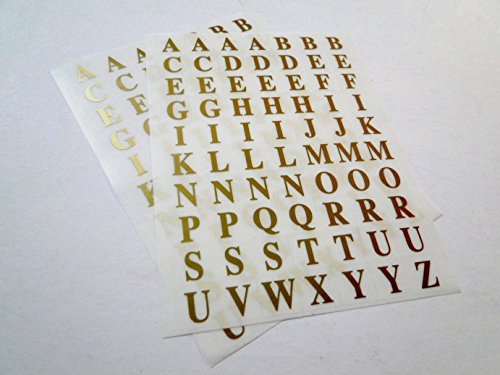 Pack of 140 Self Adhesive Label Numbers & Letters Circular Rectangular Metallic Stickers