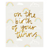 Wishes On the birth of their Twins with Foiled Finish Congratulation Card