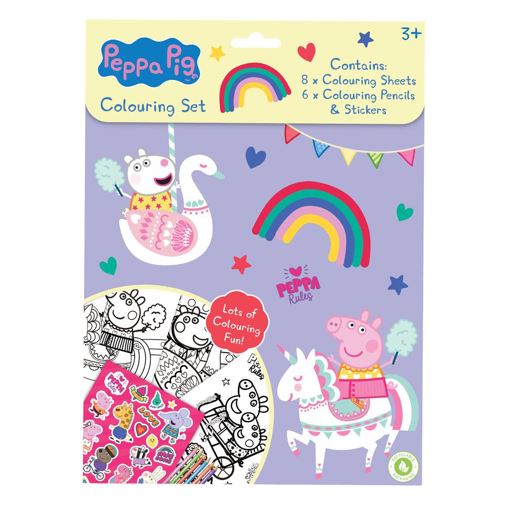 Service à Thé En Porcelaine Peppa Pig HTI - Théière, Tasses Et Soucoupes, Jeu D'imitation Pour Enfants Dès 3 Ans