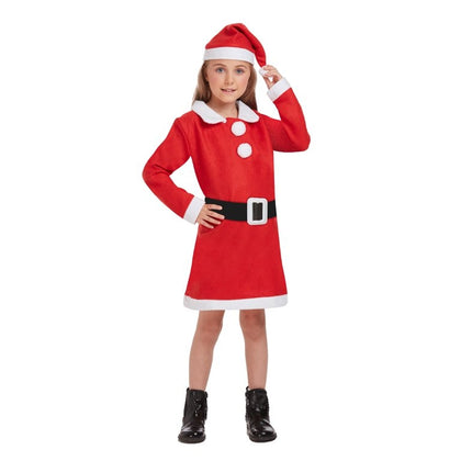 Children's 3 Piece Girl Santa Dress up Costume Ages 10-12 Years
