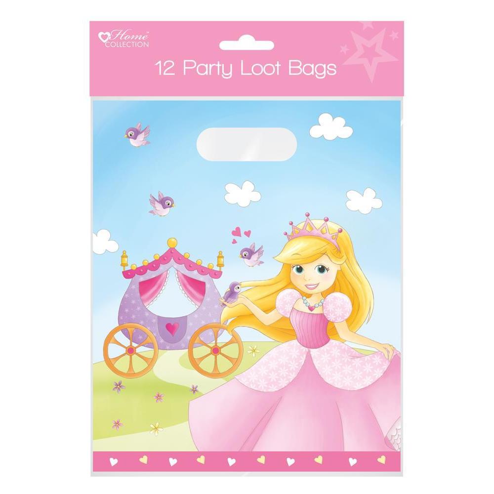Pack of 12 Princess Party Large Loot Bags– Choice Wholesale