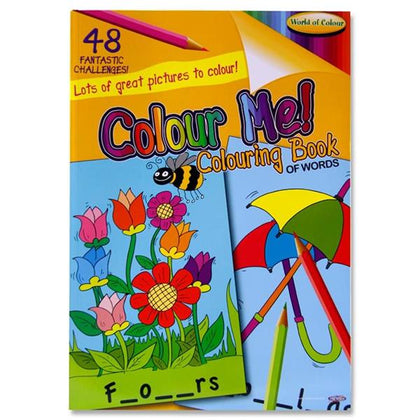 A4 48 Pages Fun Activity Colouring Book by World of Colour