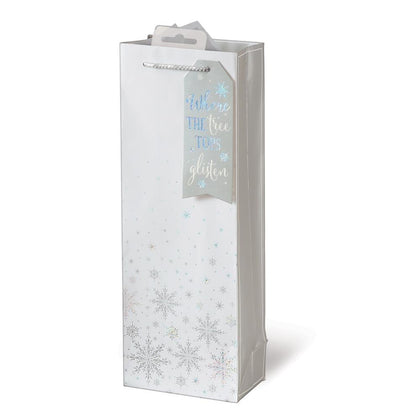 Ice Snowflakes Design Christmas Bottle Bag