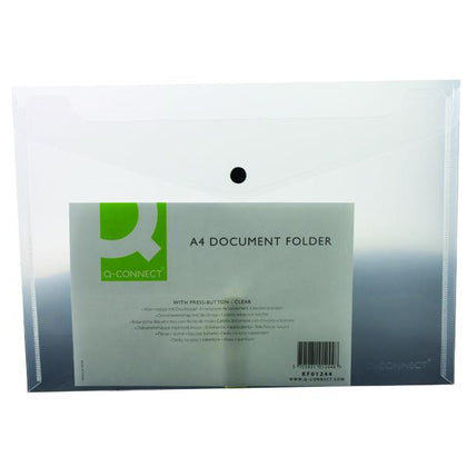 Pack of 12 A4 Polypropylene Document Clear Folders