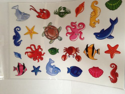 Sealife Animal A4 Sticker Sheet
