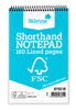 FSC Certified Shorthand Wirebound 160 Lined Pages Notepad