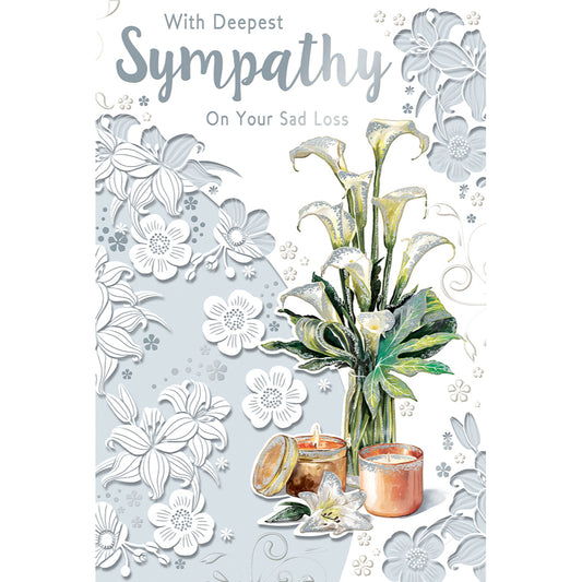With Deepest Sympathy On Your Sad Loss Celebrity Style Greeting Card