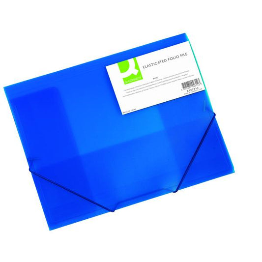 Elasticated Folder 3 Flap A4 Blue