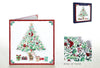 Pack of 5 Handcrafted Christmas Tree Design Greeting Cards