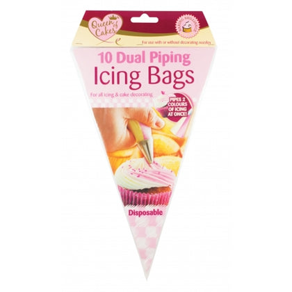 10 Dual Piping Icing Bags