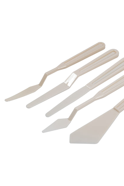 Pack of 5 Assorted Nylon Palette Knives