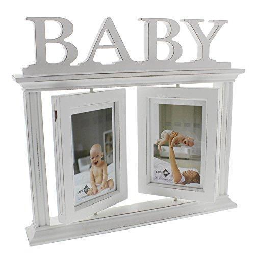 Wooden Baby Multi Photo Frame To Hold Four 6" x 4" Photos