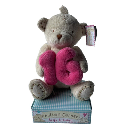 16th Birthday Button Corner Bear
