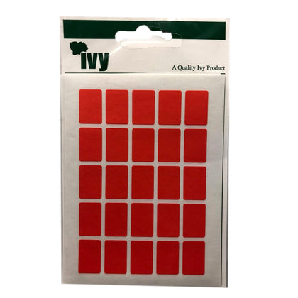 Pack of 175 12 x 18 Red Self Adhesive Labels