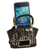 Sophia Handbag Shape Speakers Sound Enhancers - Black + Gold Sequins