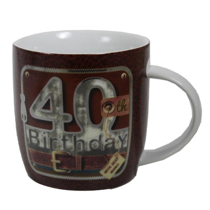 Laura Darrington Unzipped Collection Porcelain Mug - 40th Birthday