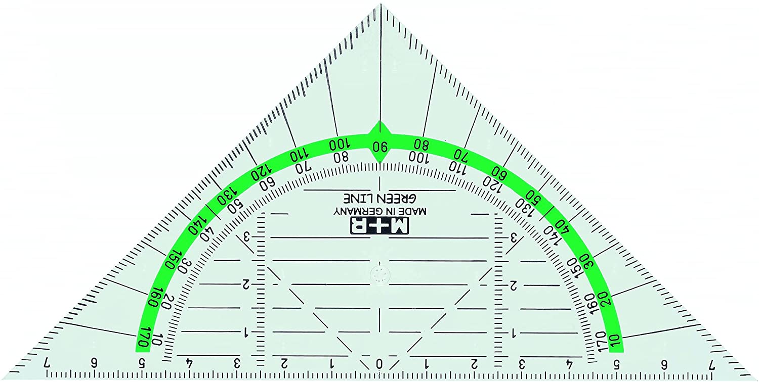 Green Line Geometric Set Square Protractor– Choice Wholesale