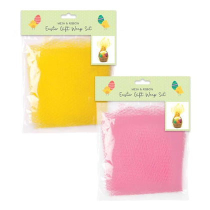 Easter Mesh and Ribbon Gift Wrap Set