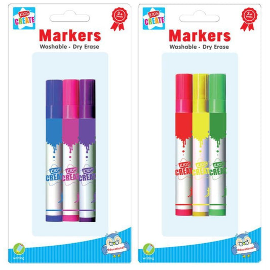 Pack of 3 Wipe Clean Markers