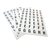 Pack of 144 A-Z Black on White 13x13m Alphabet Stickers