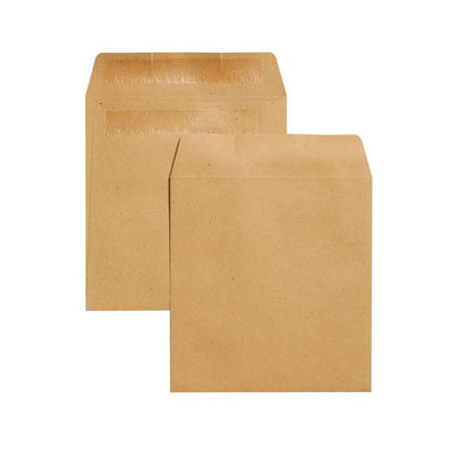 Pack of 1000 Wage Envelopes 108x102mm Plain Self Seal 90gsm Manilla