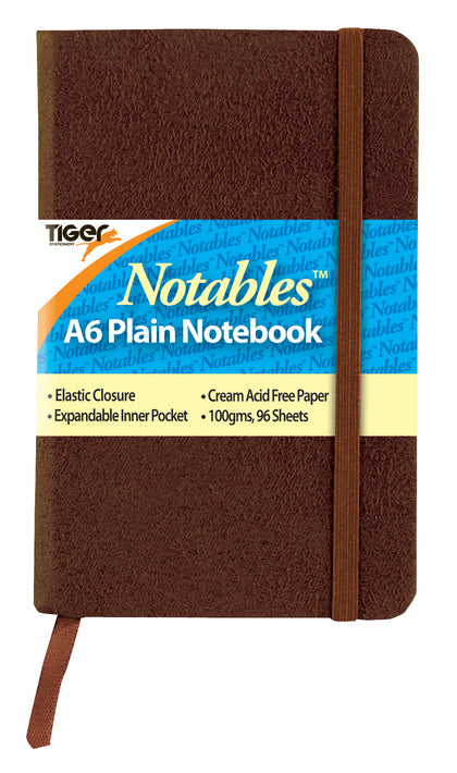 A6 Suede Effect Notables Plain Notebook