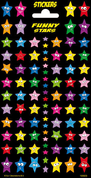 Funny Stars Laser Sticker Sheet