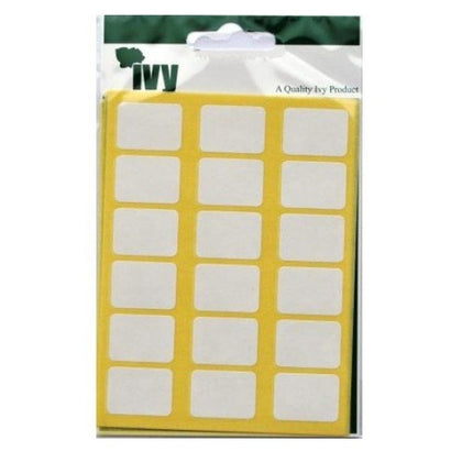 Pack of 126 White 16x22mm Rectangular Labels
