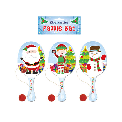 Christmas Wooden Paddle Bat/Ball