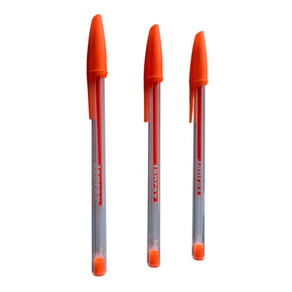 Box of 50 Orange Ballpoint Pens Smooth Glide by Janrax
