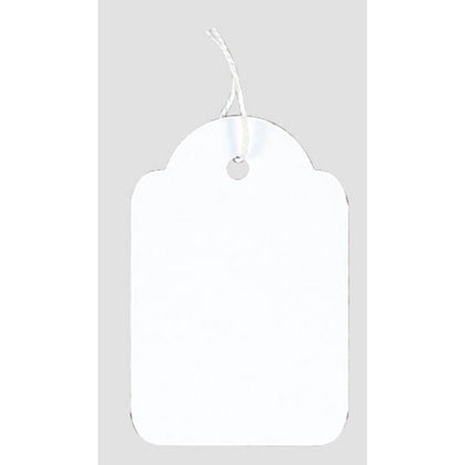 4-3/4 x 2-3/8 Pre-Strung White Tags (THICK BOARD - 13 POINT) 1000/Case