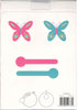 UK Greetings ' Pretty Butterfly ' Wrapping Paper Set - 2 X Sheets Gift Wrap & 2 X Tags - New