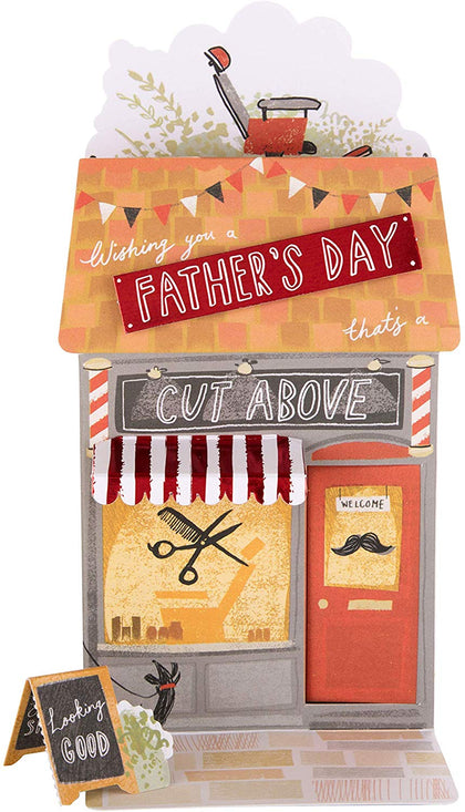 Pop Up Father's Day Card 'Barbers'